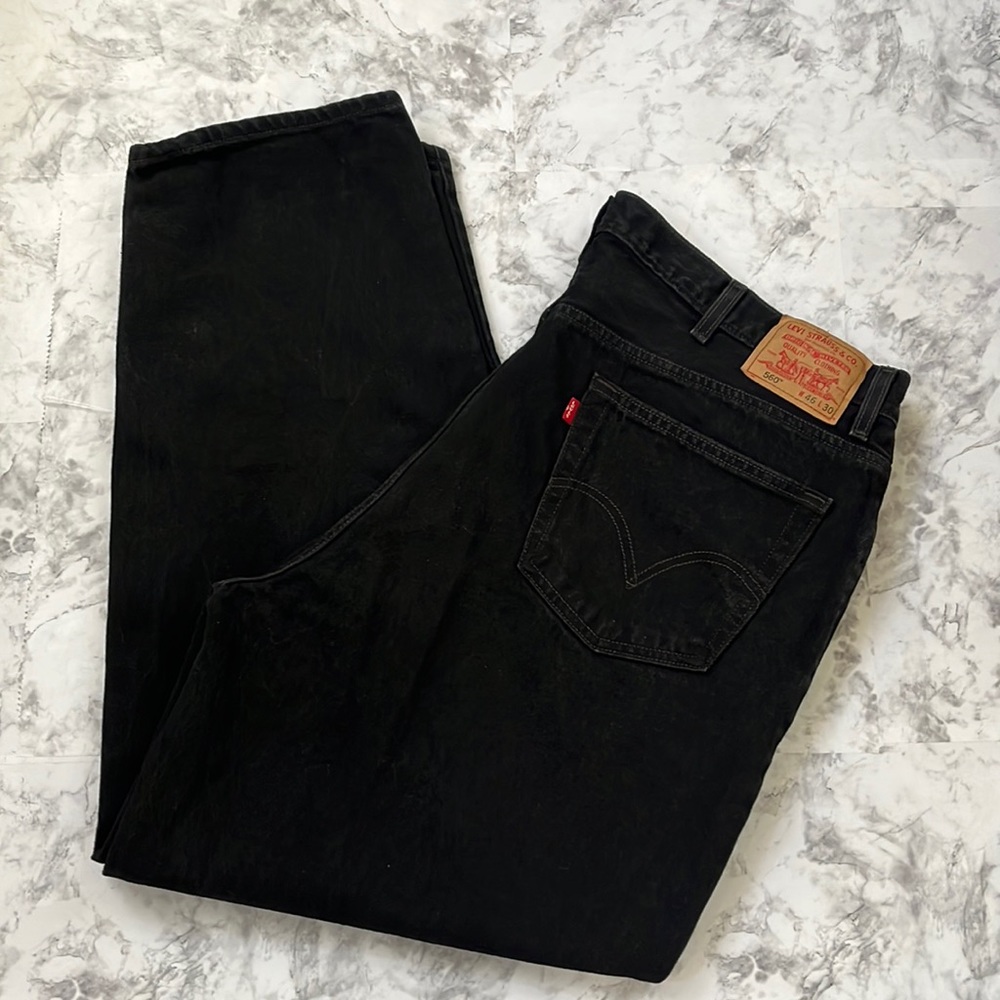 LEVI’S Men’s Comfort Fit Black Jeans W46 L30